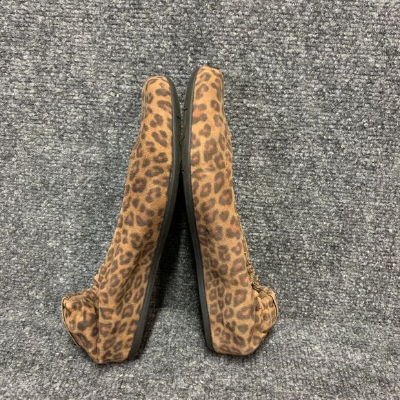 Earthies Ballet Flats Shoes Womens 7.5 Brown Tolo Leather Slip On Animal Leopard - Picture 8 of 14